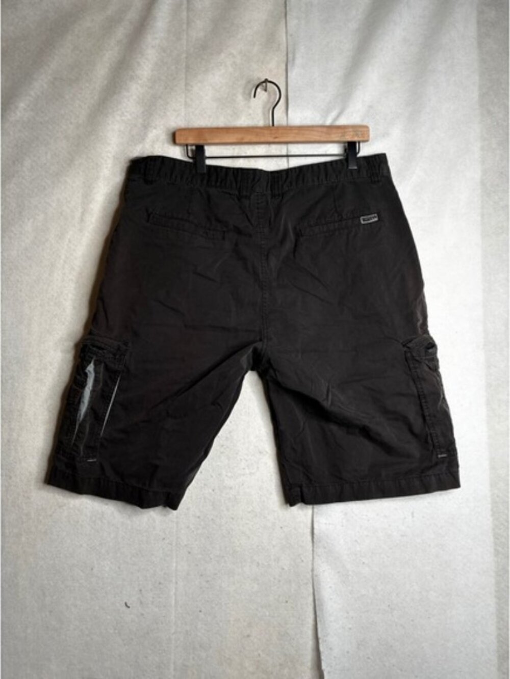 VTG Rusty Mens Cargo Shorts Size 38 Dark Gray Cotton Nylon Utility Casual Hiking